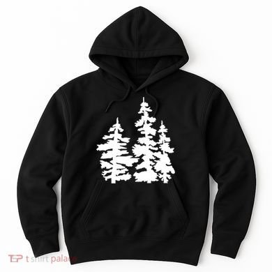 Pine Trees Illustration Hoodie