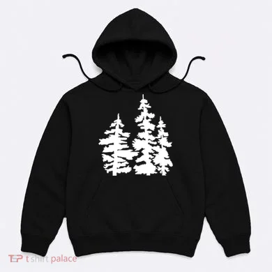 Pine Trees Illustration Hoodie