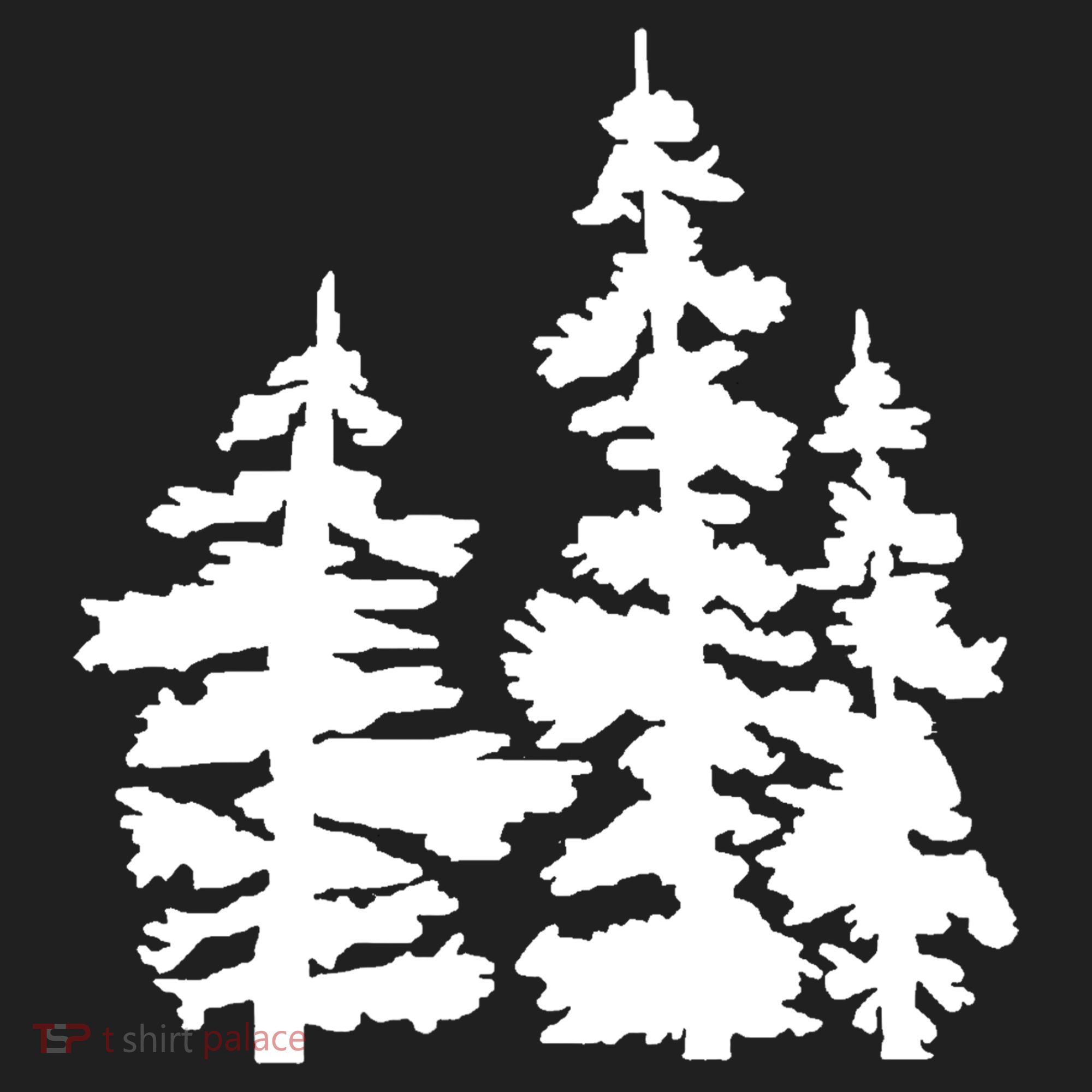 Pine Trees Illustration Beanie