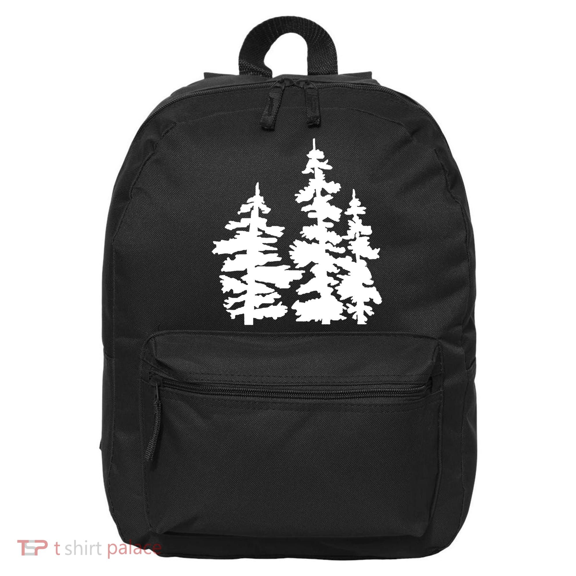Pine Trees Illustration 16 in Basic Backpack