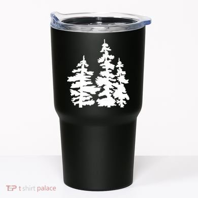 Pine Trees Illustration Tumbler