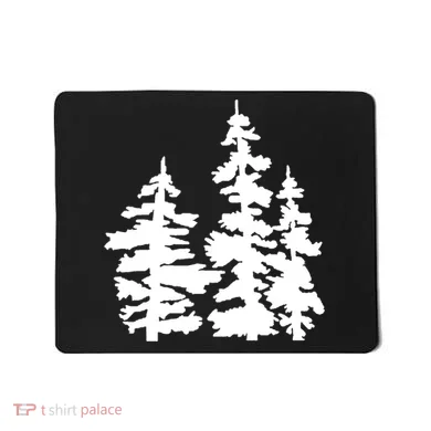 Pine Trees Illustration Mousepad