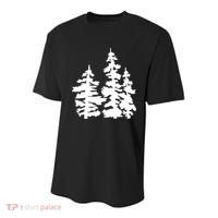 Pine Trees Illustration Youth Performance Sprint T-Shirt thumb 0