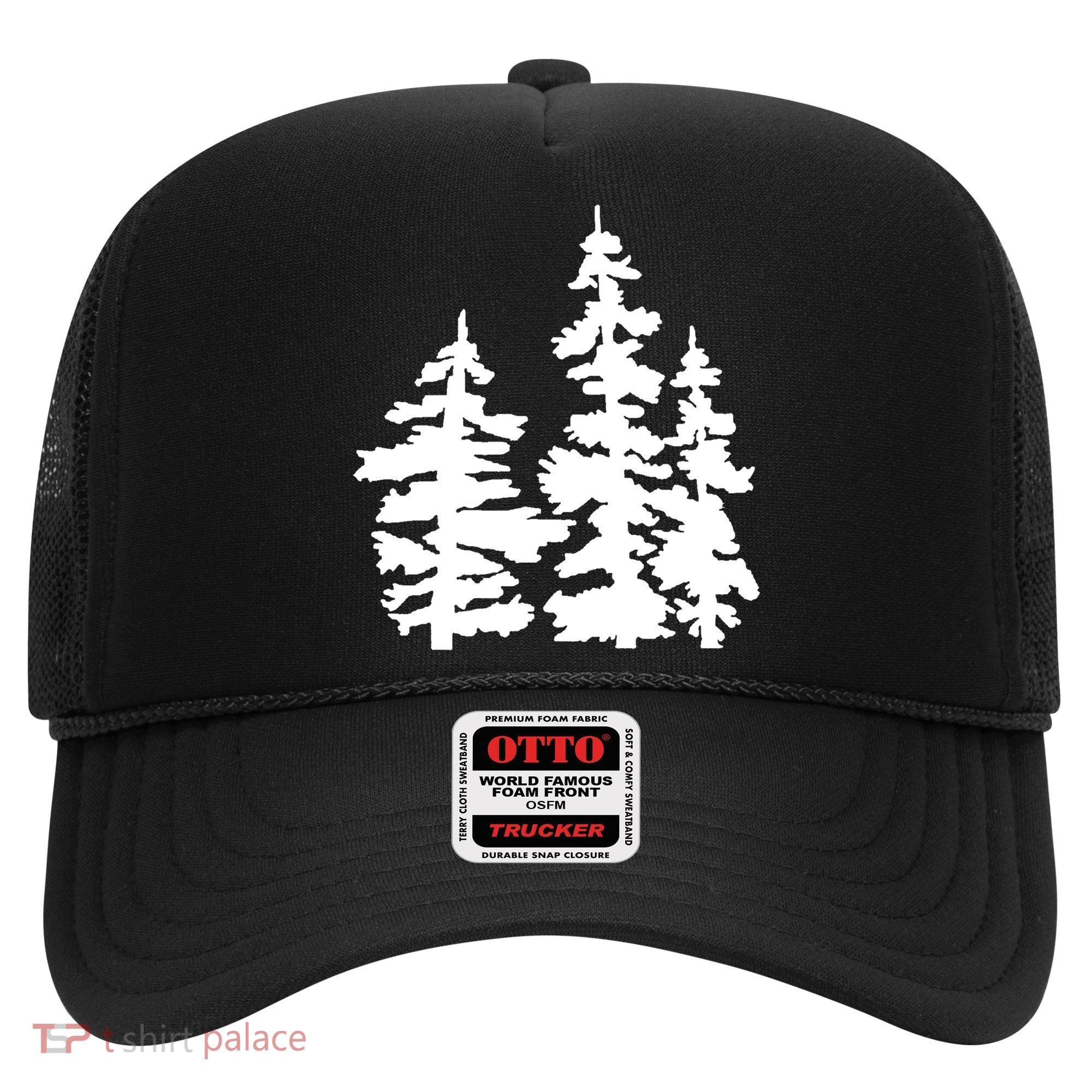 Pine Trees Illustration Hat