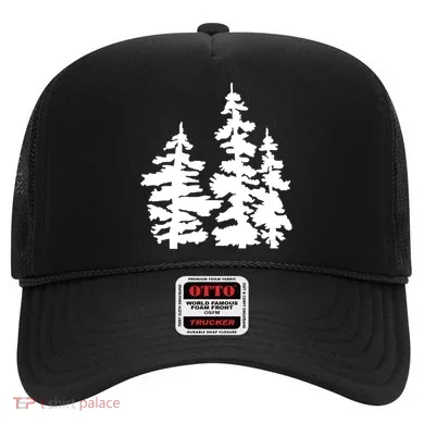 Pine Trees Illustration Hat