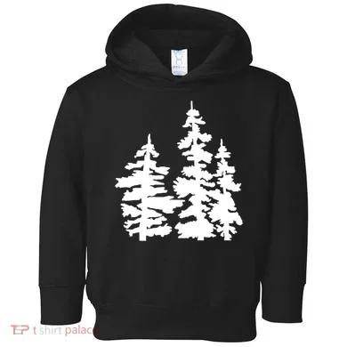 Pine Trees Illustration Toddler Hoodie