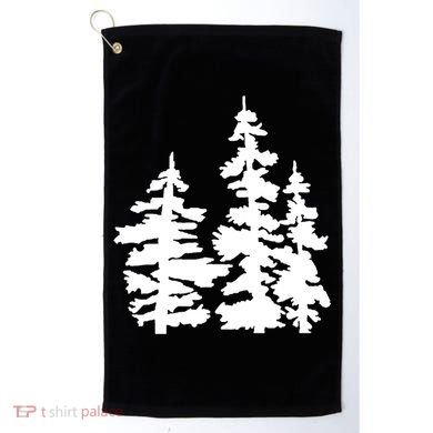 Pine Trees Illustration Golf Towel
