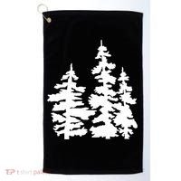 Pine Trees Illustration Golf Towel thumb 0