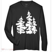 Pine Trees Illustration Zone Performance Long-Sleeve T-Shirt thumb 0