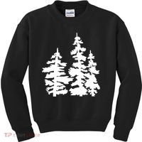 Pine Trees Illustration Kids Sweatshirt thumb 0
