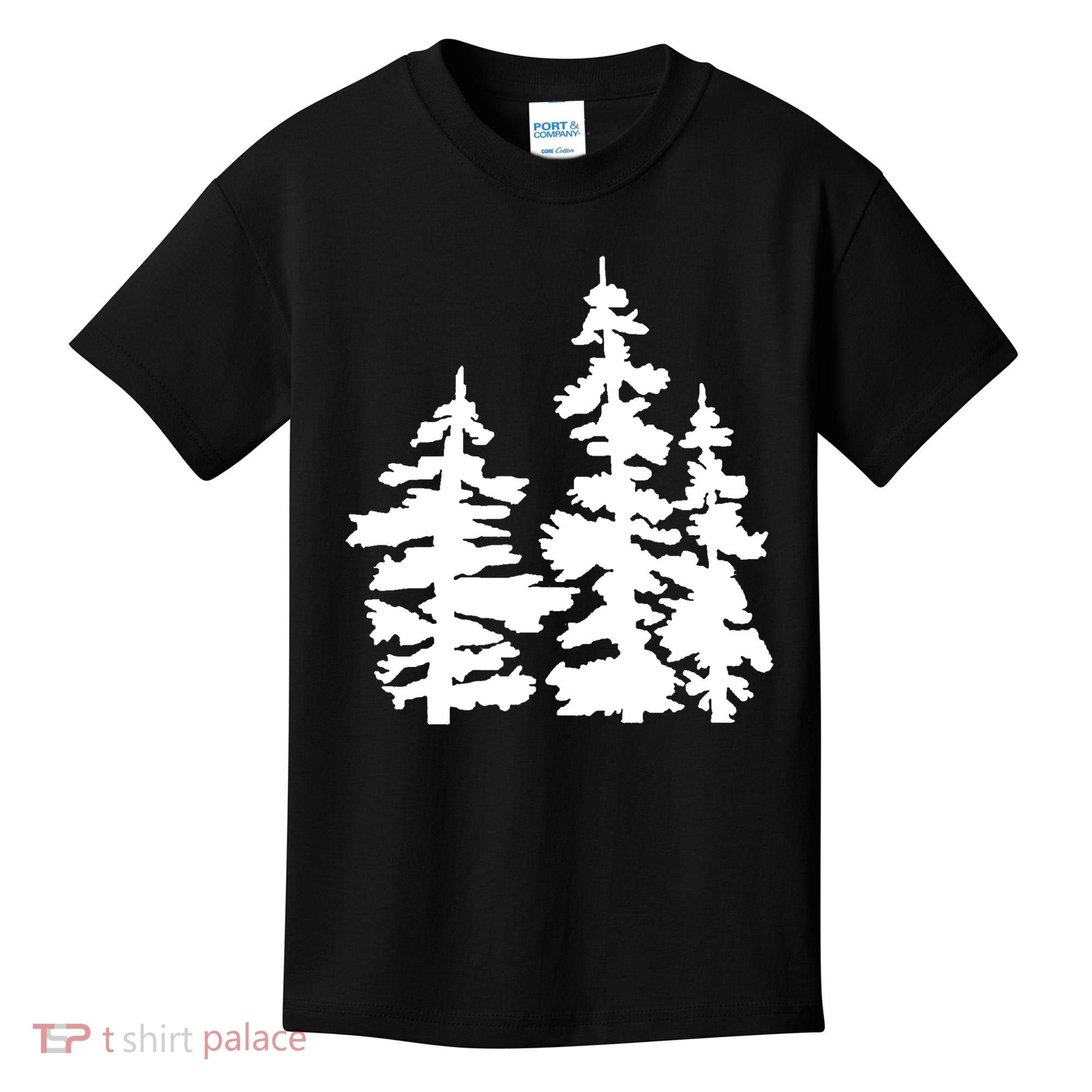 Pine Trees Illustration Kids T-Shirt