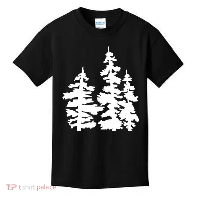 Pine Trees Illustration Kids T-Shirt