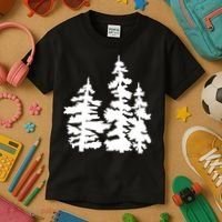 Pine Trees Illustration Kids T-Shirt thumb 3
