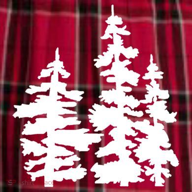 Pine Trees Illustration Men's Flannel Plaid Pajama Pants