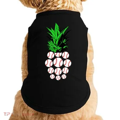 Pineapple Baseball Doggie Tank
