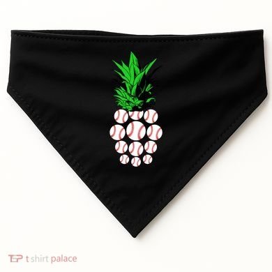 Pineapple Baseball USA-Made Doggie Bandana