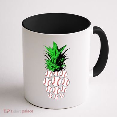 Pineapple Baseball Coffee Mug back