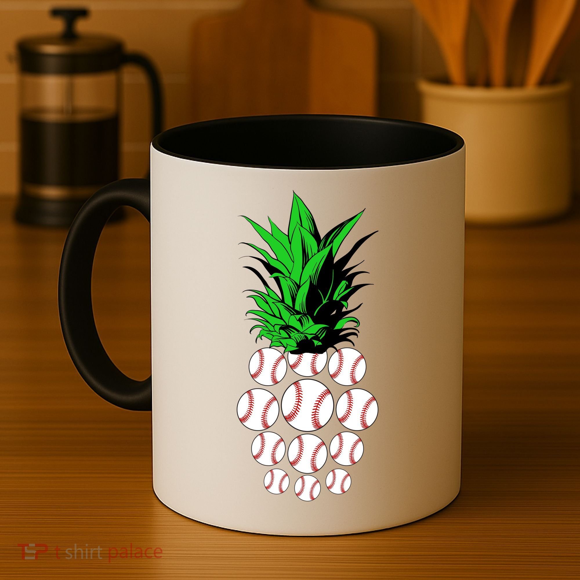 Pineapple Baseball Coffee Mug