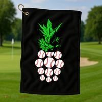 Pineapple Baseball Golf Towel thumb 1