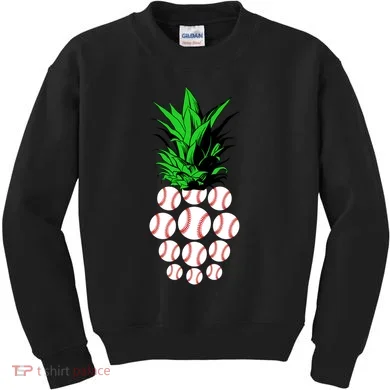 Pineapple Baseball Kids Sweatshirt