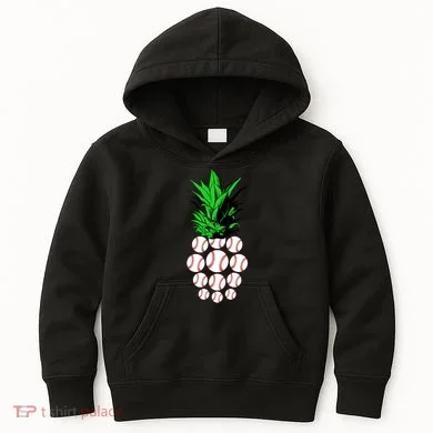 Pineapple Baseball Kids Hoodie
