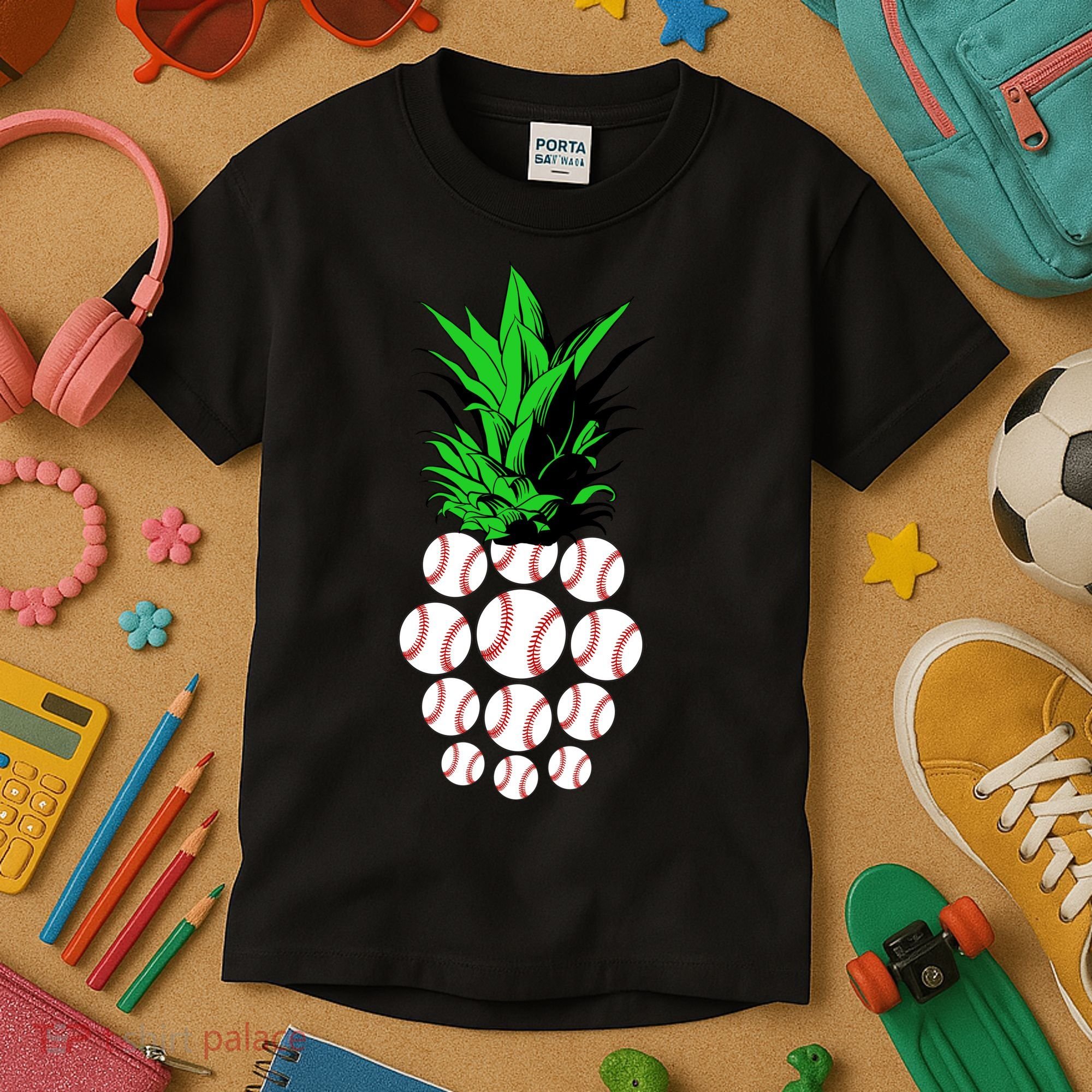 Pineapple Baseball Kids T-Shirt