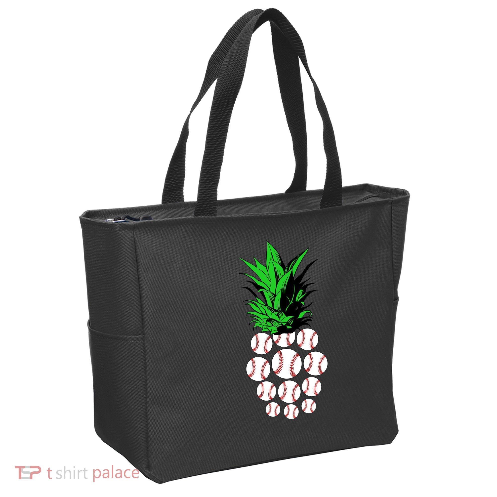 Pineapple Baseball Tote Bag