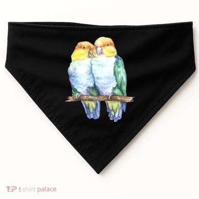 Pineapple Conure Watercolor Bird USA-Made Doggie Bandana
