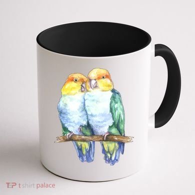 Pineapple Conure Watercolor Bird Coffee Mug back