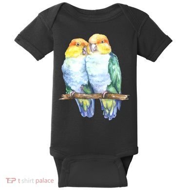 Pineapple Conure Watercolor Bird Baby Bodysuit