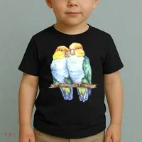 Pineapple Conure Watercolor Bird Toddler T-Shirt thumb 2