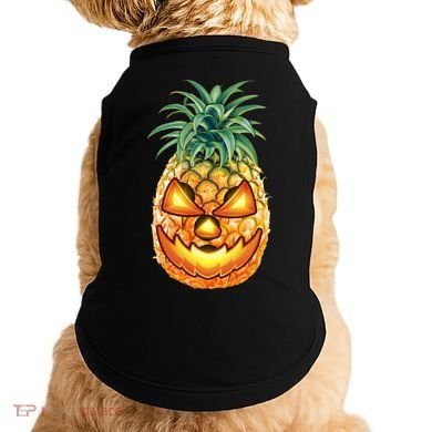 Pineapple Jack O Lantern Face Doggie Tank