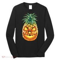 Pineapple Jack O Lantern Face Long Sleeve Shirt thumb 0