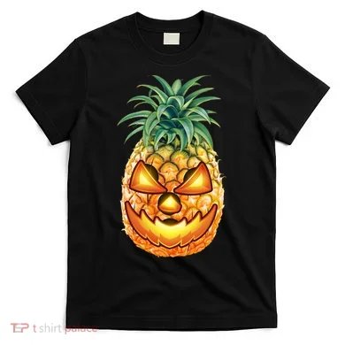 Pineapple Jack O Lantern Face T-Shirt