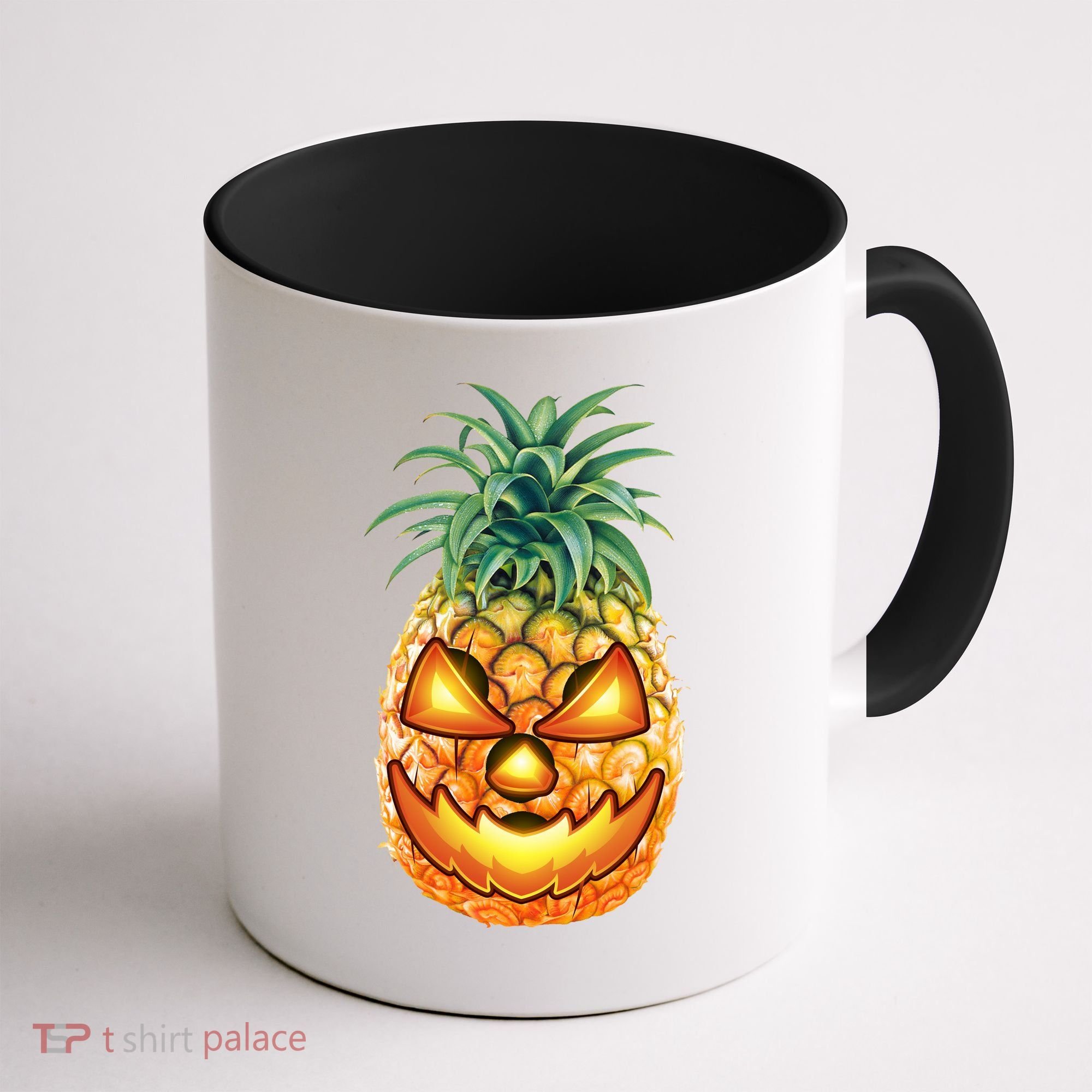 Pineapple Jack O Lantern Face Coffee Mug