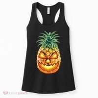 Pineapple Jack O Lantern Face Women's Tank Top thumb 0
