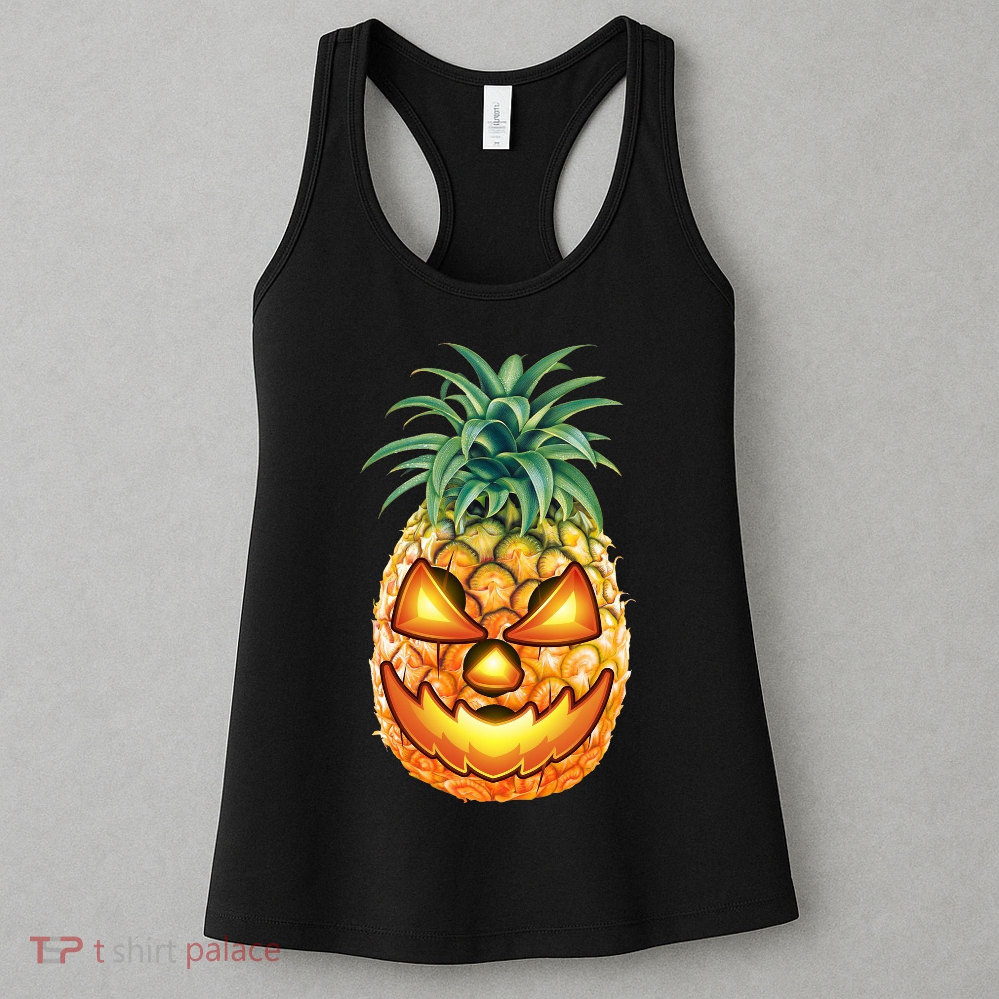 Pineapple Jack O Lantern Face Women's Tank Top