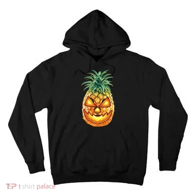 Pineapple Jack O Lantern Face Tall Hoodie