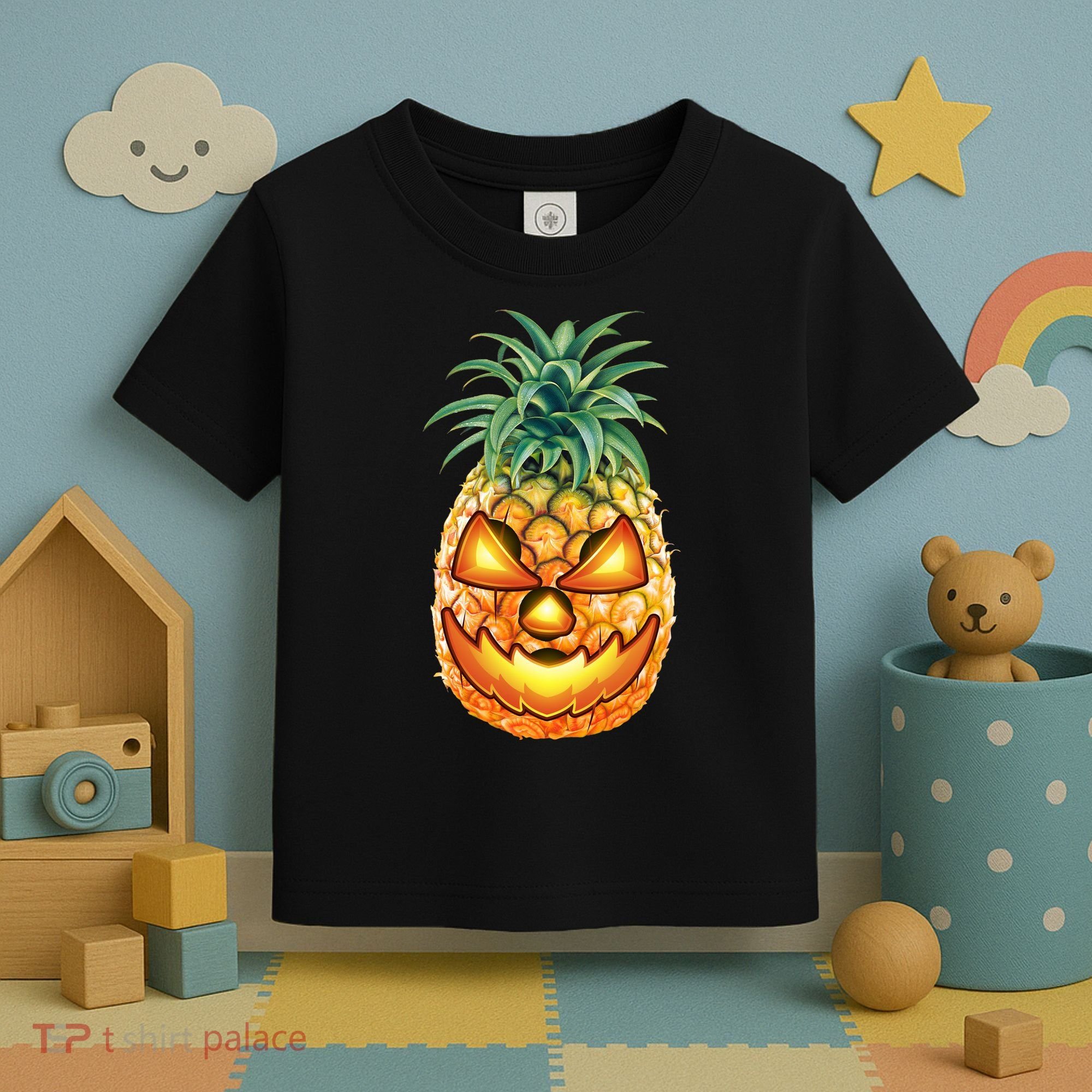 Pineapple Jack O Lantern Face Toddler T-Shirt