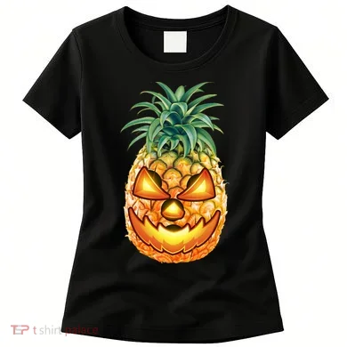 Pineapple Jack O Lantern Face Women's T-Shirt