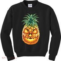 Pineapple Jack O Lantern Face Kids Sweatshirt thumb 0