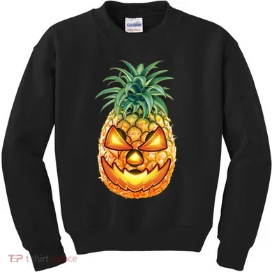 Pineapple Jack O Lantern Face Kids Sweatshirt