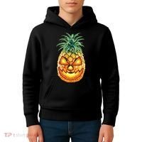 Pineapple Jack O Lantern Face Kids Hoodie thumb 4
