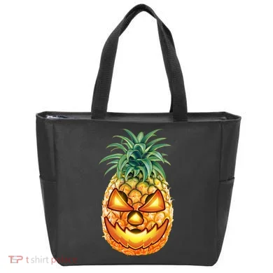 Pineapple Jack O Lantern Face Tote Bag