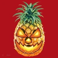 Pineapple Jack O Lantern Face Christmas Stocking thumb 1