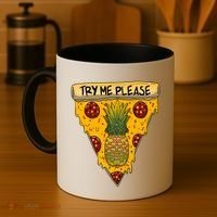 Pineapple Peperoni Pizza Coffee Mug thumb 4