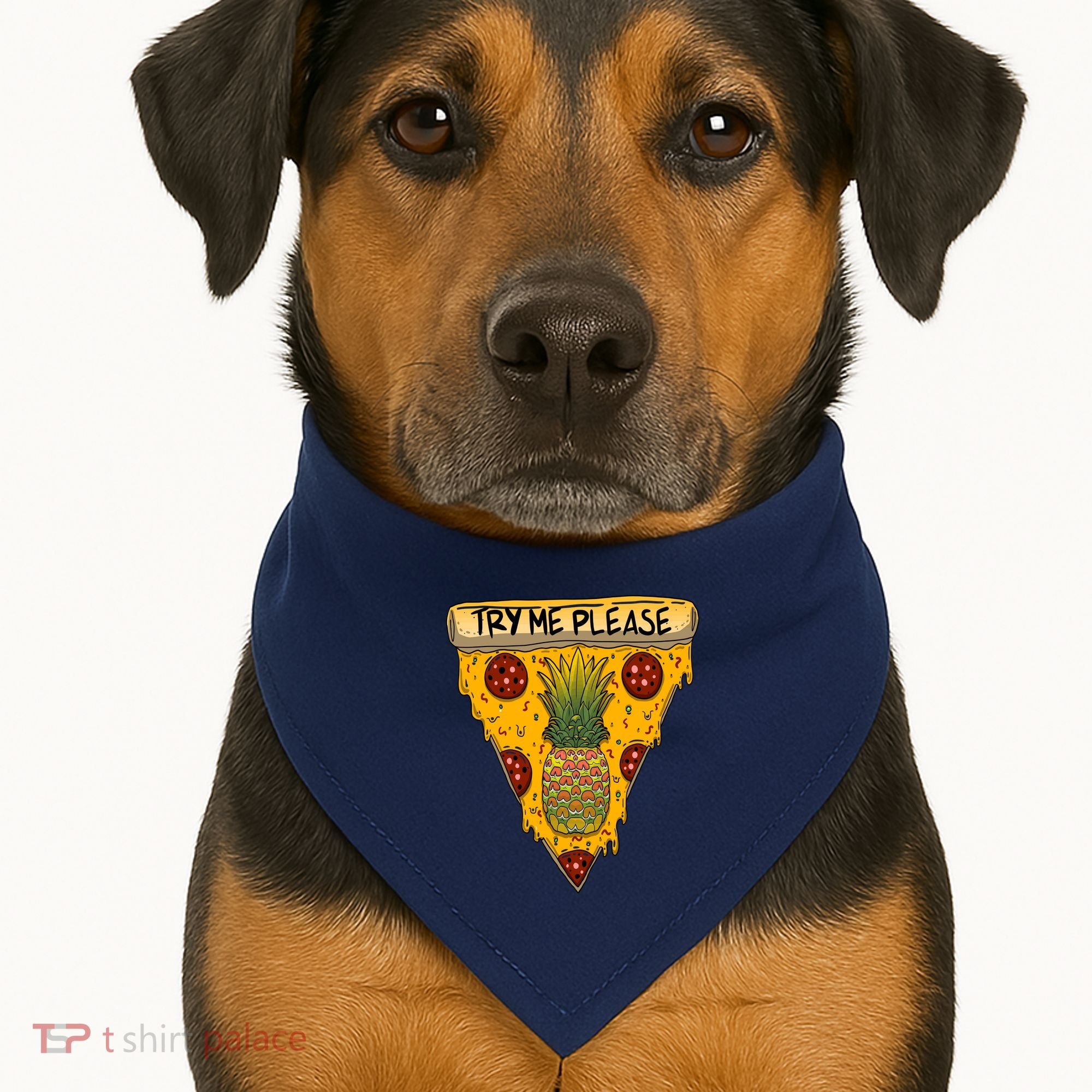 Pineapple Peperoni Pizza USA-Made Doggie Bandana