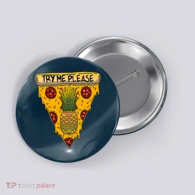 Pineapple Peperoni Pizza Button