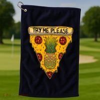 Pineapple Peperoni Pizza Golf Towel thumb 1