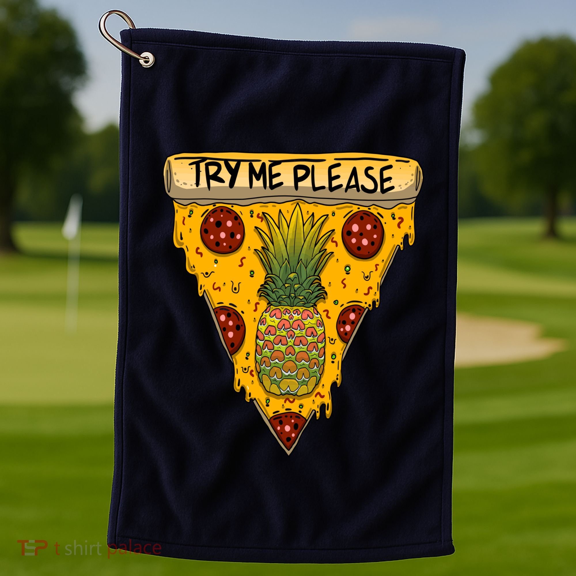 Pineapple Peperoni Pizza Golf Towel